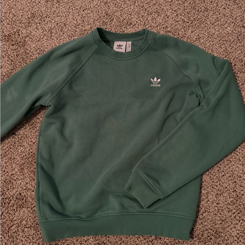 Adidas Men's Classic Green Crewneck Sweater